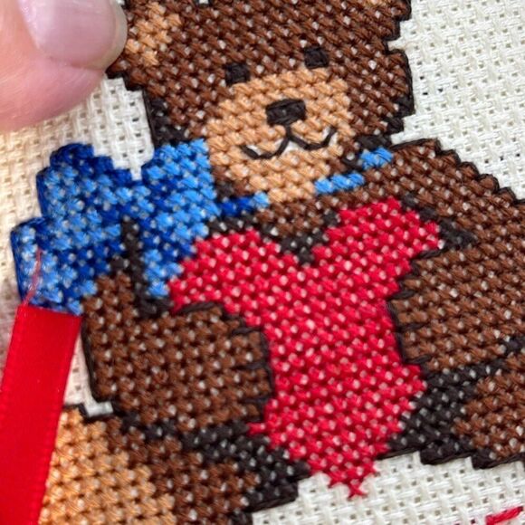 Handmade cross-stitched “ Baby’s Room” wall hanging - Picture 6 of 6